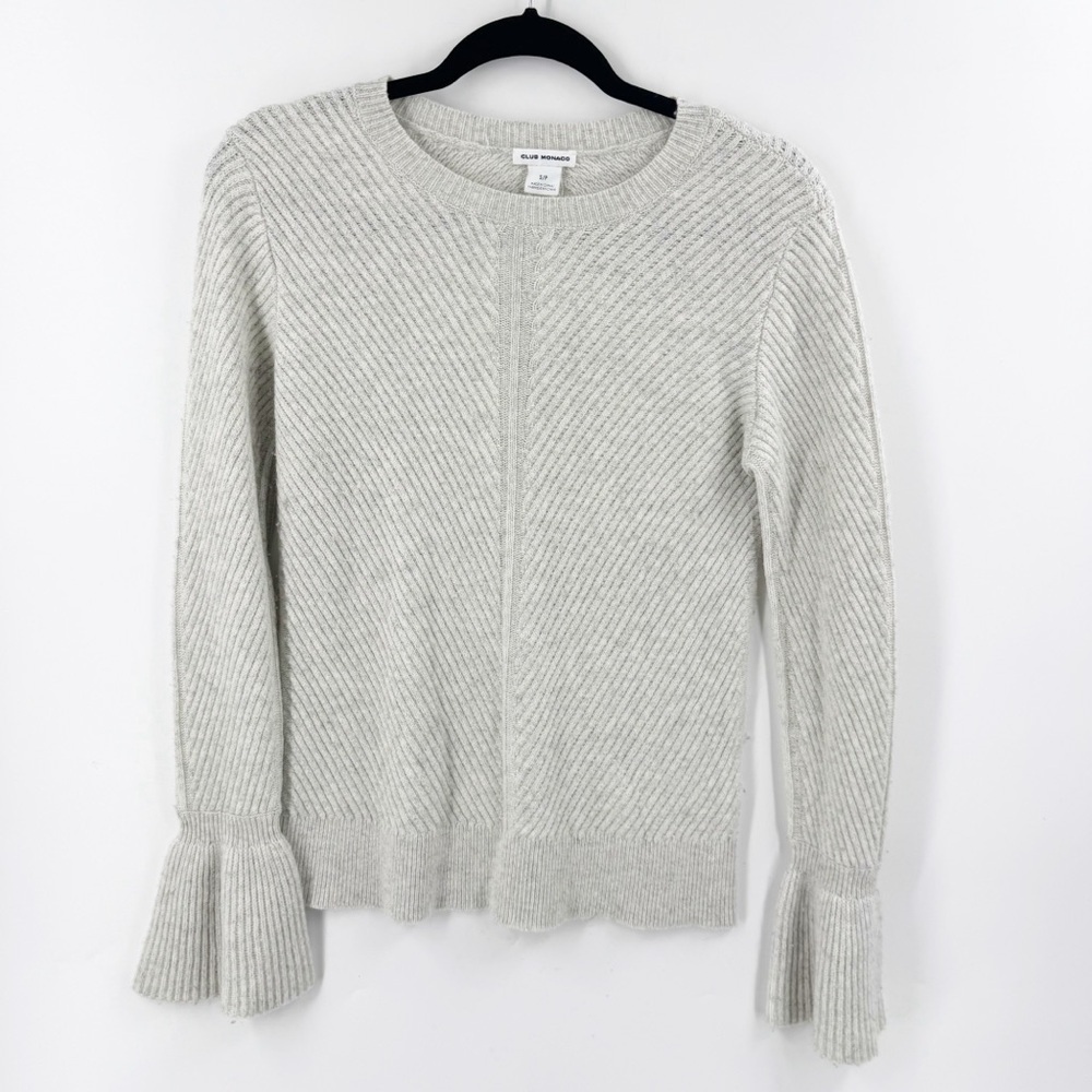 ✅ Club Monaco Andreah Bell Sleeve Sweater in Cream‎ SIZE SMALL